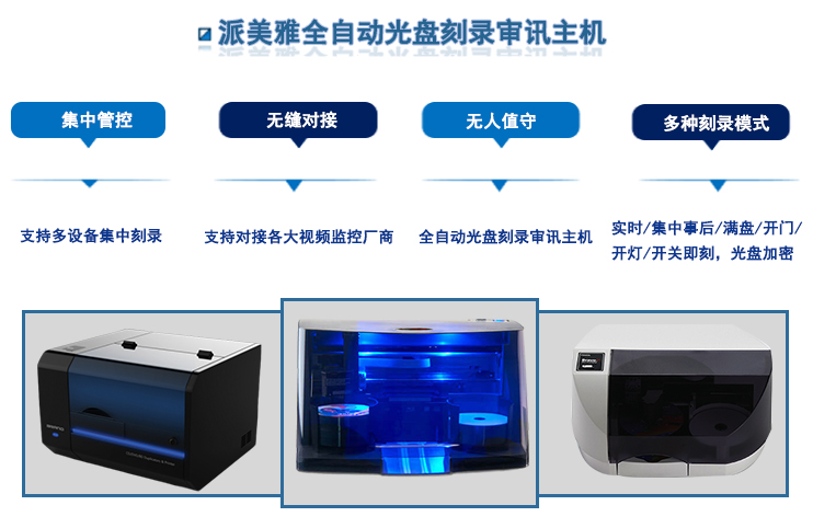 派美雅全自动光盘刻录审讯主机功能